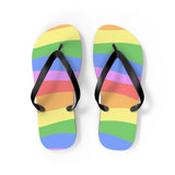 Bright Rainbow Flip Flops