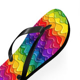 Dripping Rainbow Flip Flops