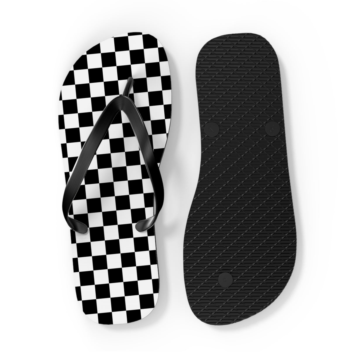 Black Square Flip Flops