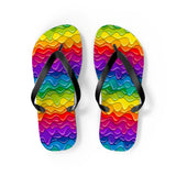 Dripping Rainbow Flip Flops