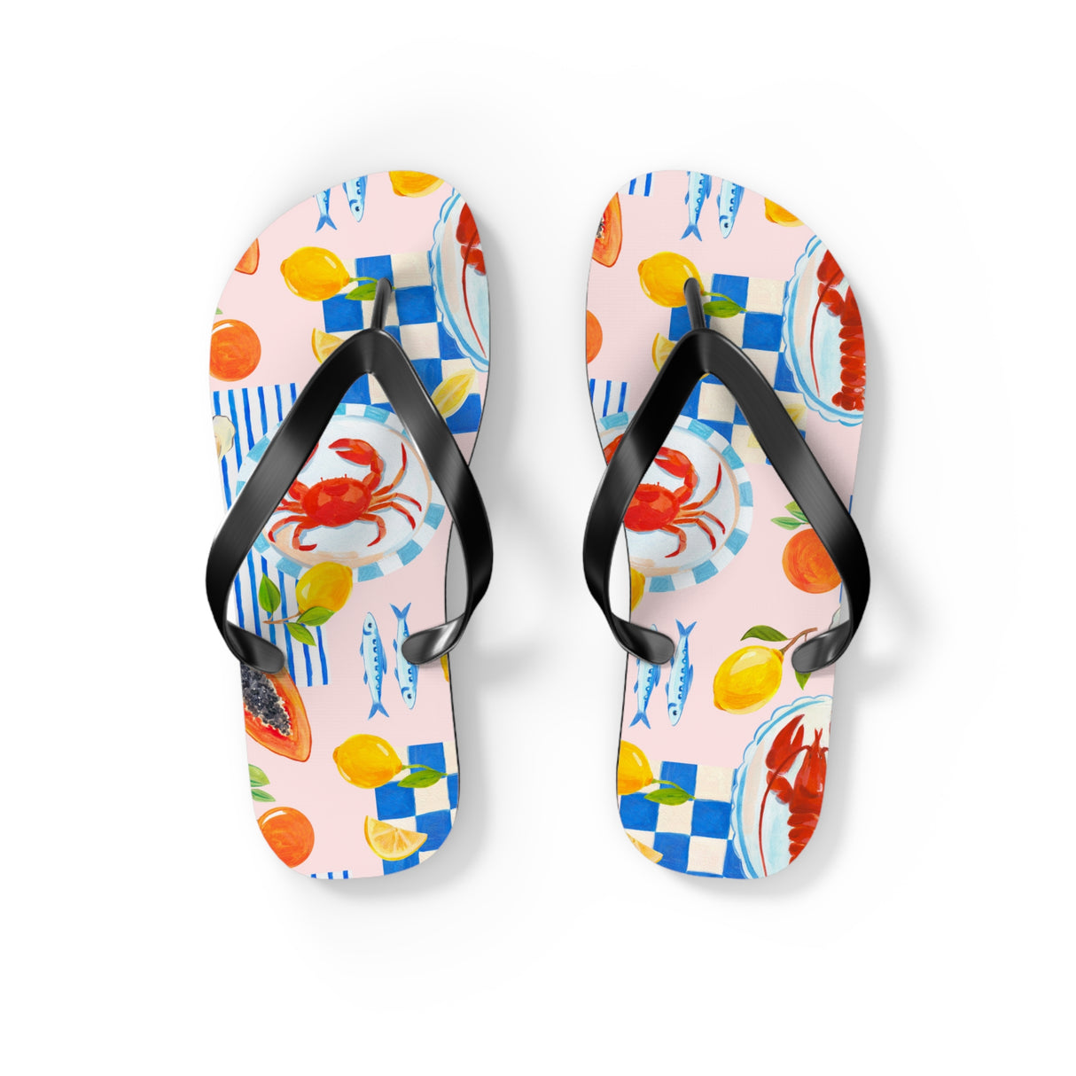 STUBBIE Flip Flops - Italian Summer Seafood STUBBIE