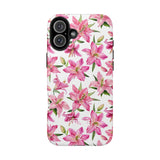 STUBBIE Phone Case for Apple iPhone - Pink Lily Flower Phone Case