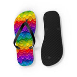 Dripping Rainbow Flip Flops