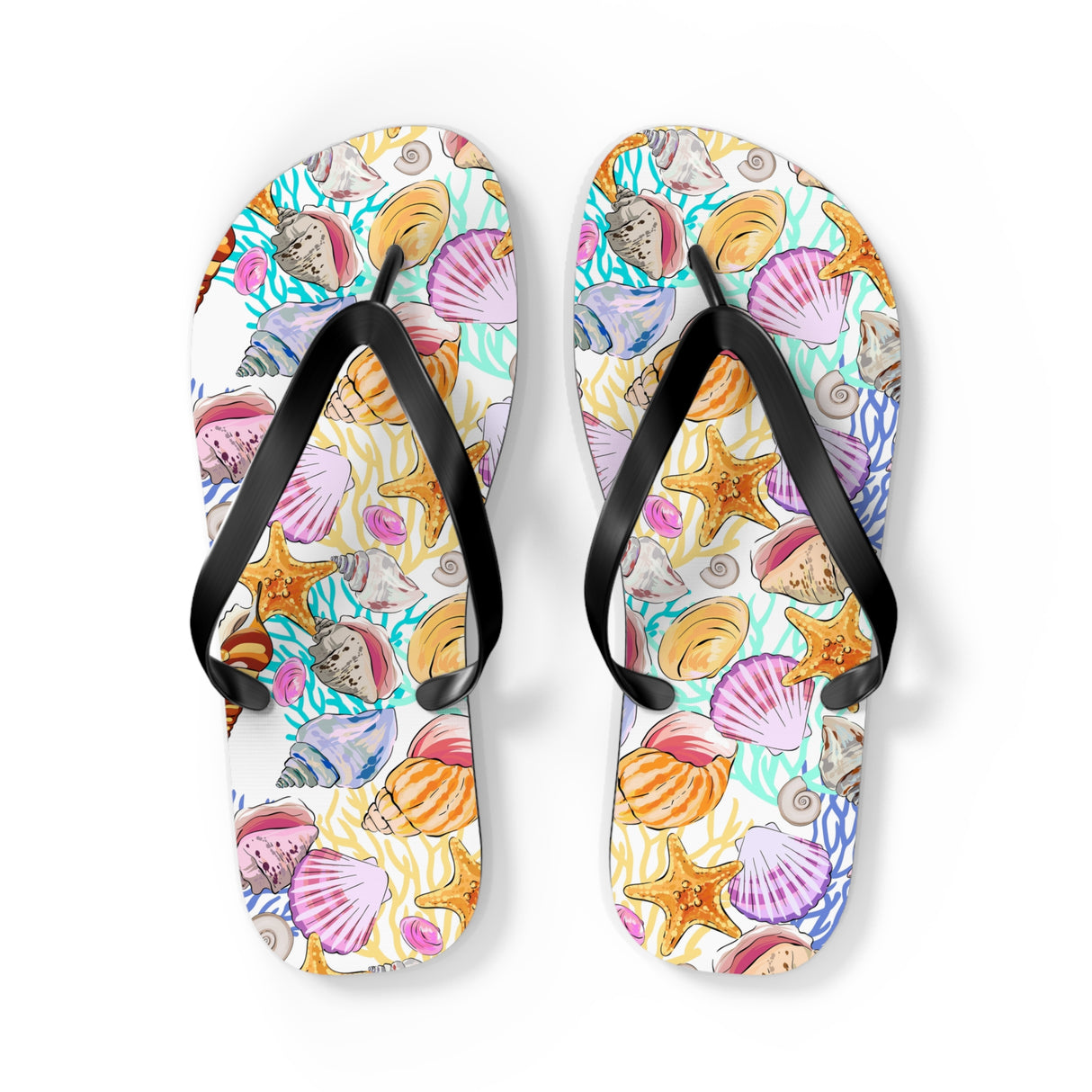 Flip Flops With Seashells