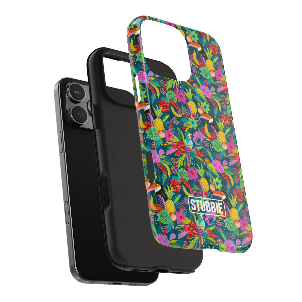 STUBBIE Phone Case for Apple iPhone - Hiding Jungle Birds Stubbie