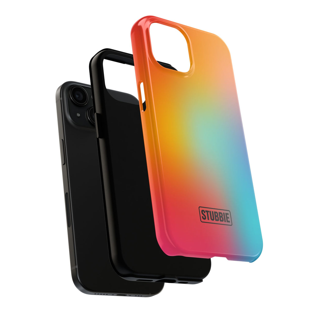 STUBBIE Phone Case for Apple iPhone - Rainbow Blue Stubbie