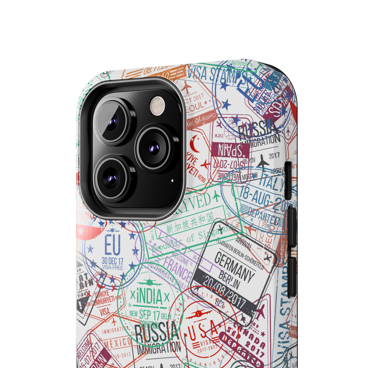 STUBBIE Phone Case for Apple iPhone - Travel Stamp Stubbie