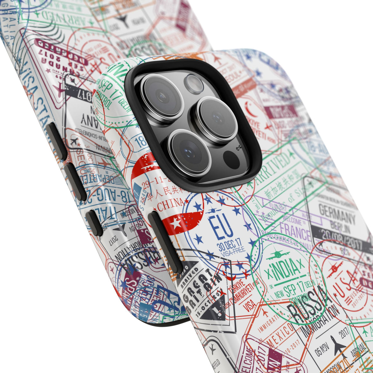 STUBBIE Phone Case for Apple iPhone - Travel Stamp Stubbie