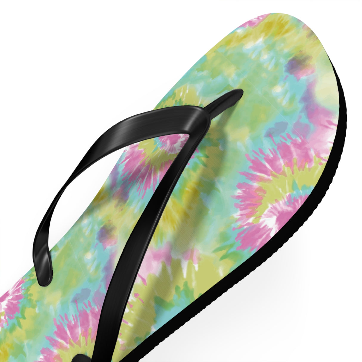 Green Tie Dye Flip Flops