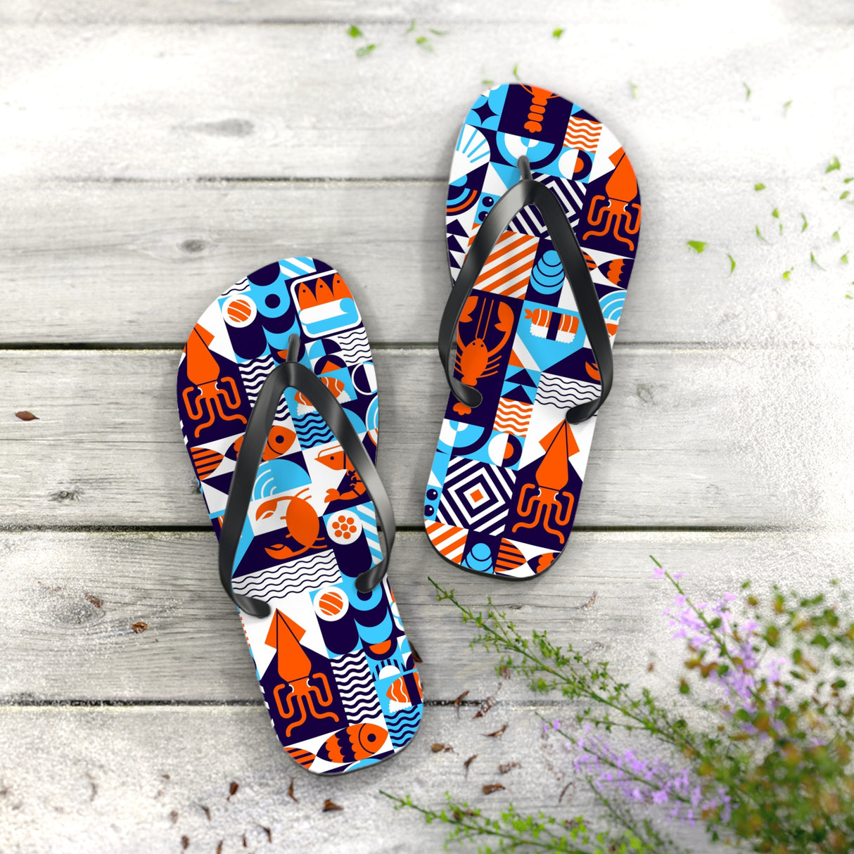 STUBBIE Flip Flops - Something Fishy STUBBIE