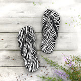 Zebra Flip Flops