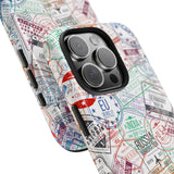 STUBBIE Phone Case for Apple iPhone - Travel Stamp Stubbie