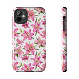 STUBBIE Phone Case for Apple iPhone - Pink Lily Flower Phone Case