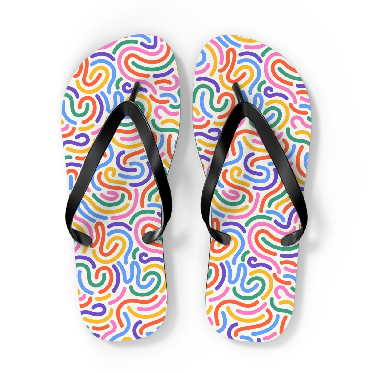 Pink Rainbow Flip Flops