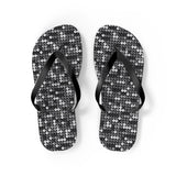 Black Sequin Flip Flops