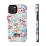 STUBBIE Phone Case for Apple iPhone - Travel Stamp Stubbie