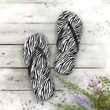 Zebra Flip Flops