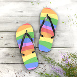 Bright Rainbow Flip Flops
