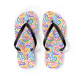 Pink Rainbow Flip Flops
