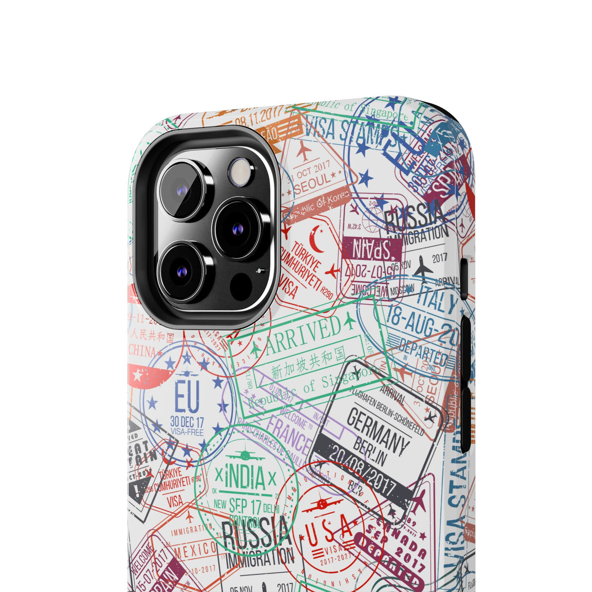 STUBBIE Phone Case for Apple iPhone - Travel Stamp Stubbie