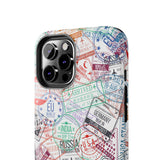 STUBBIE Phone Case for Apple iPhone - Travel Stamp Stubbie