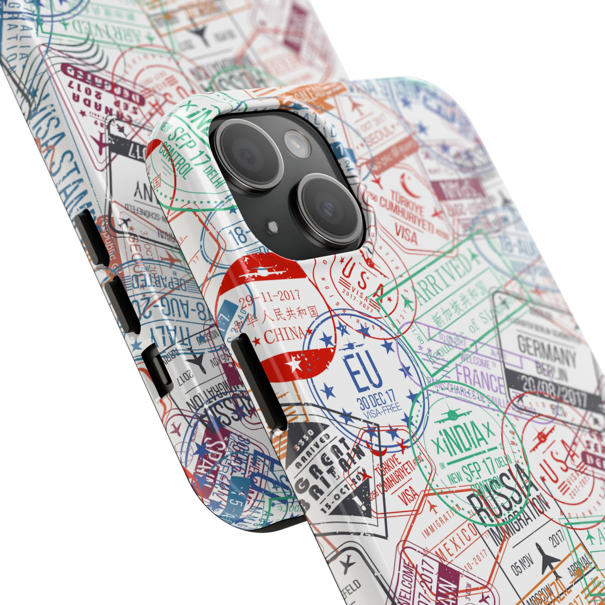 STUBBIE Phone Case for Apple iPhone - Travel Stamp Stubbie