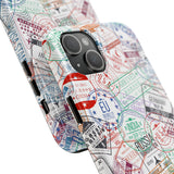 STUBBIE Phone Case for Apple iPhone - Travel Stamp Stubbie