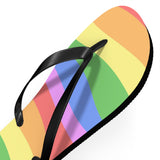 Bright Rainbow Flip Flops