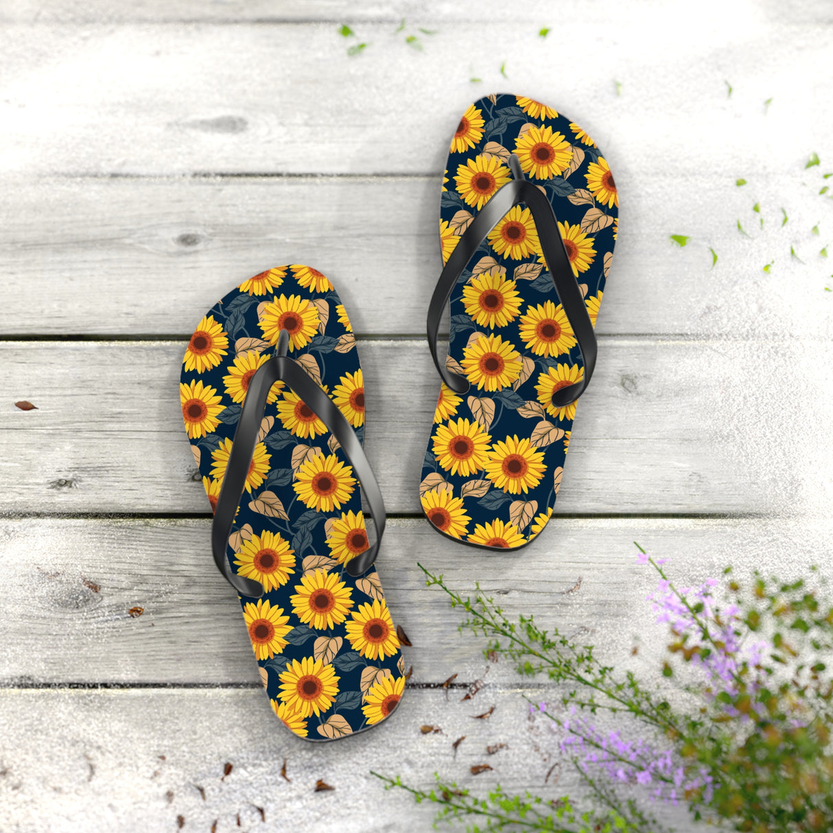 Sunflower Flip Flops