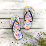 Pink Rainbow Flip Flops