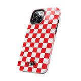 STUBBIE Phone Case for Apple iPhone - Red Checkered Phone Case