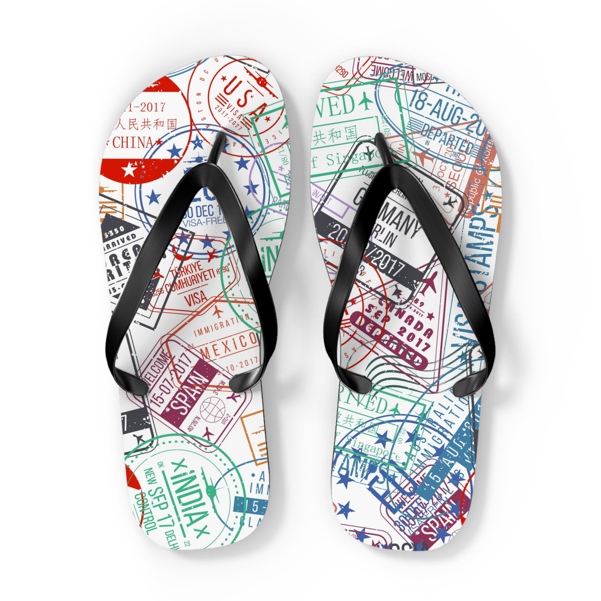 STUBBIE Flip Flops - Travel Stamp STUBBIE