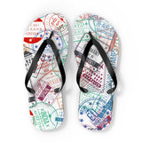 STUBBIE Flip Flops - Travel Stamp STUBBIE