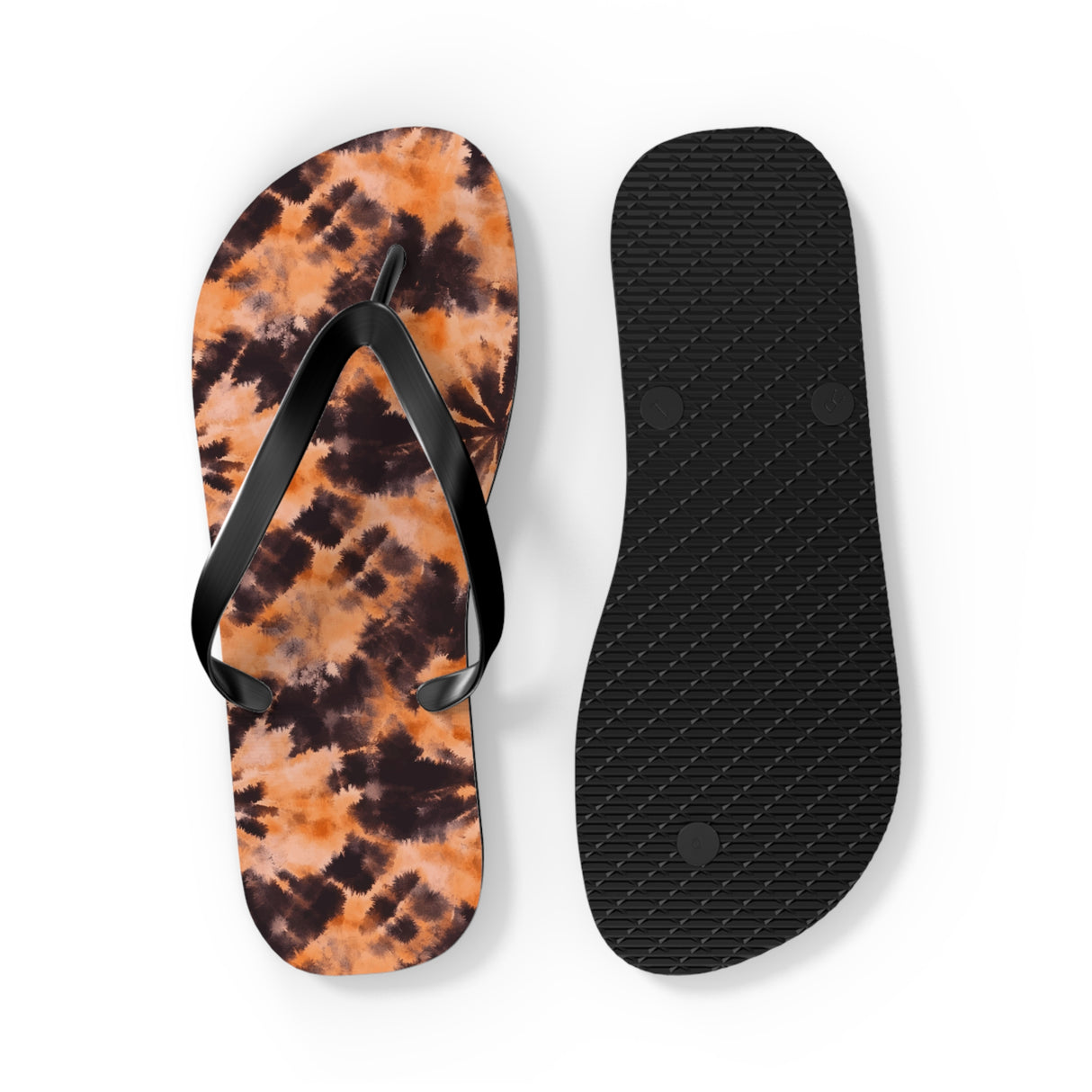 Orange Tie Dye Flip Flops