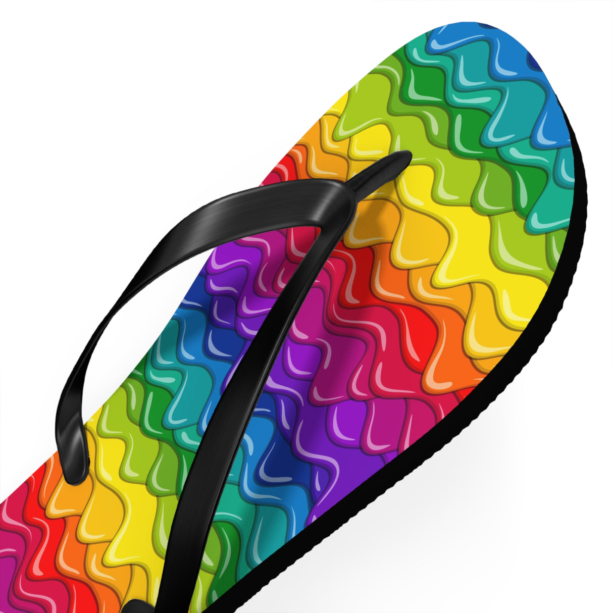 Dripping Rainbow Flip Flops