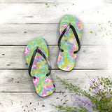 Green Tie Dye Flip Flops