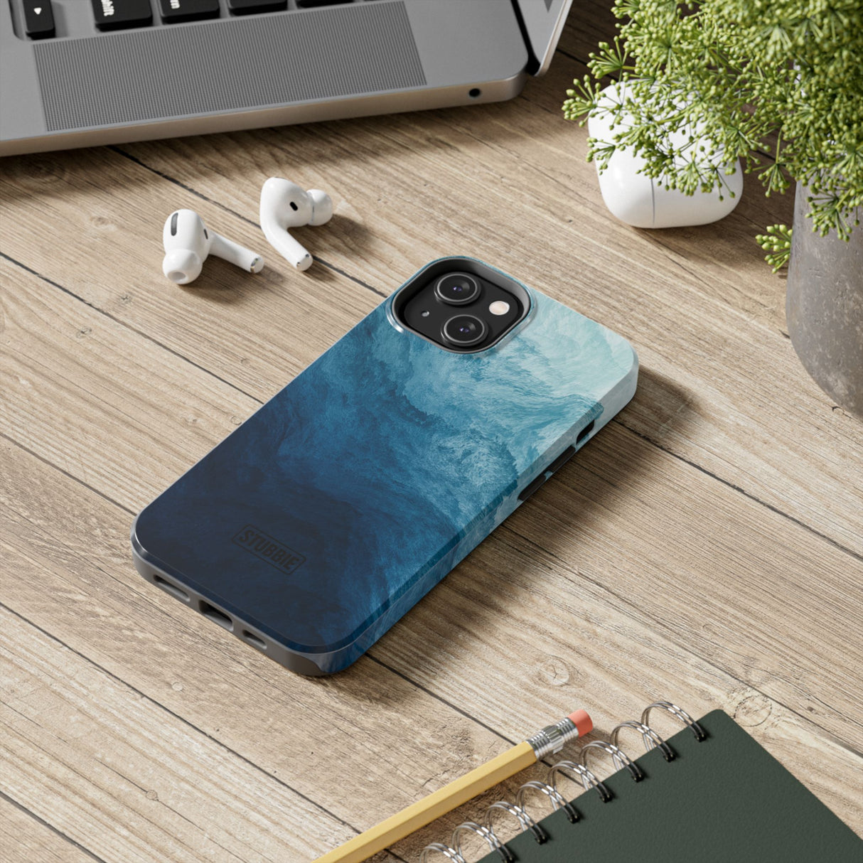 STUBBIE Phone Case for Apple iPhone - Blue Marble Phone Case