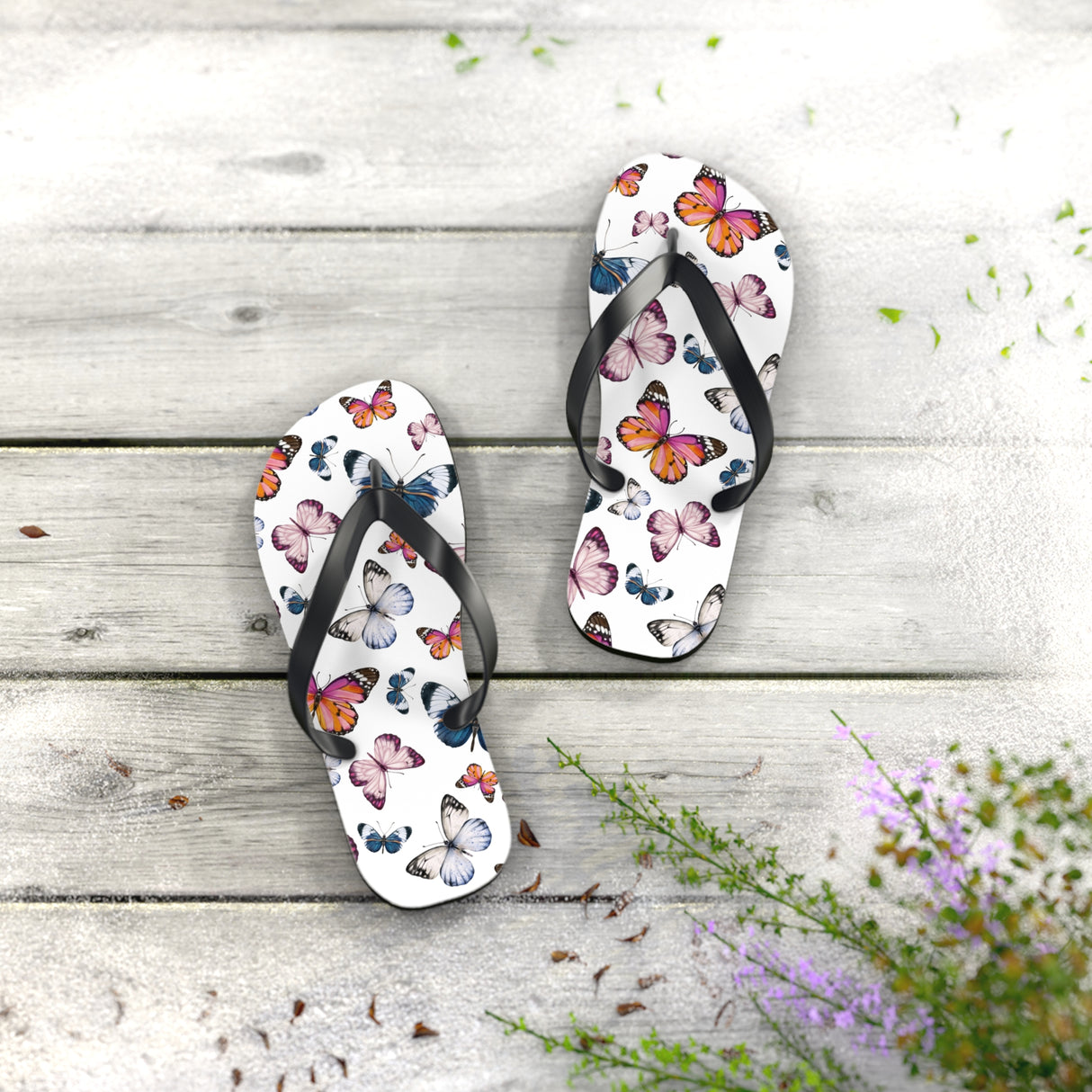 Butterfly Flip Flops