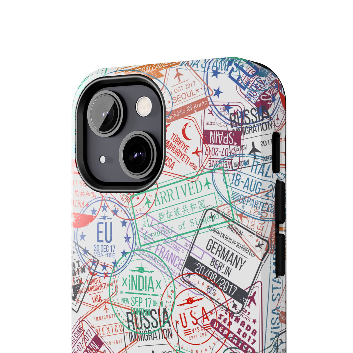 STUBBIE Phone Case for Apple iPhone - Travel Stamp Stubbie