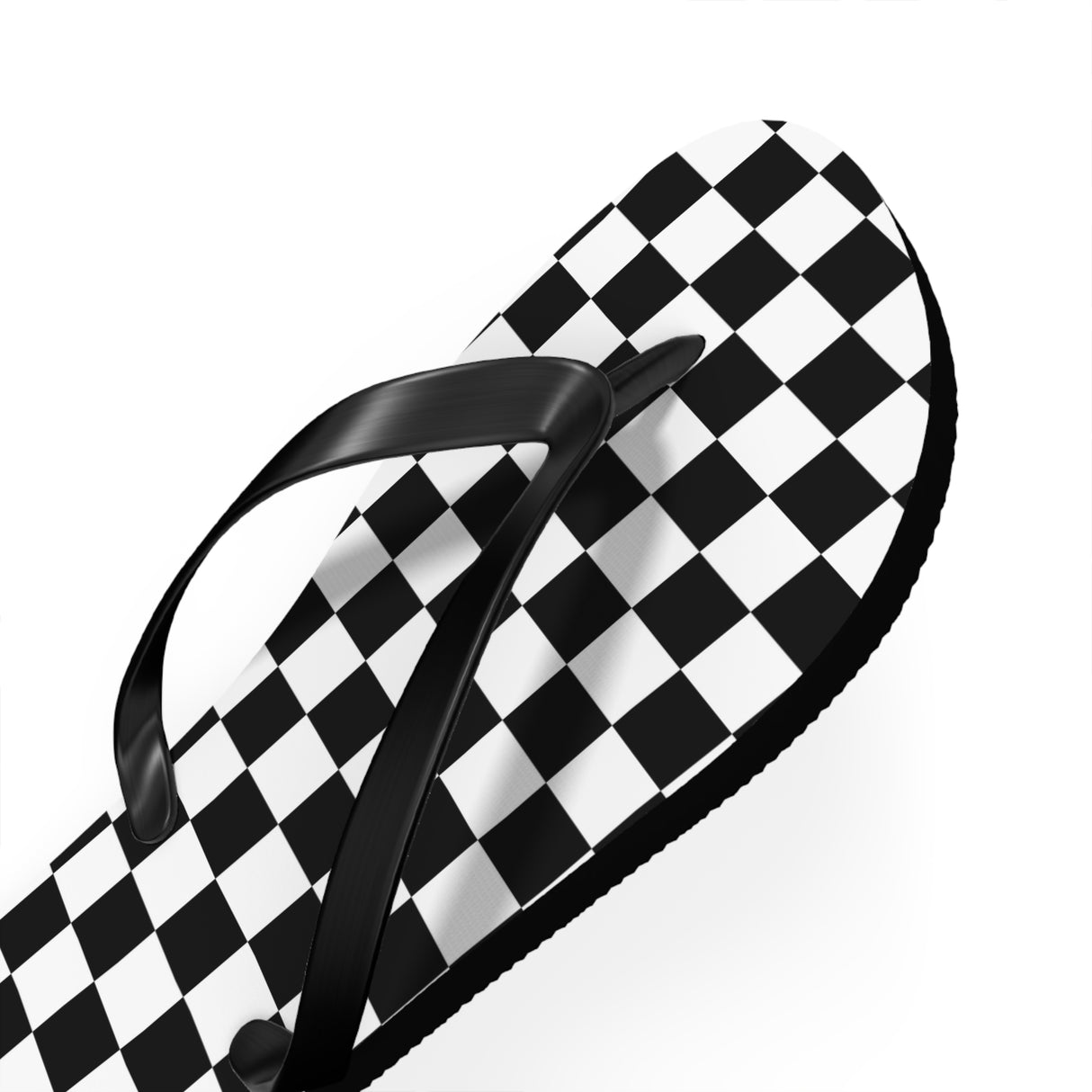 Black Square Flip Flops