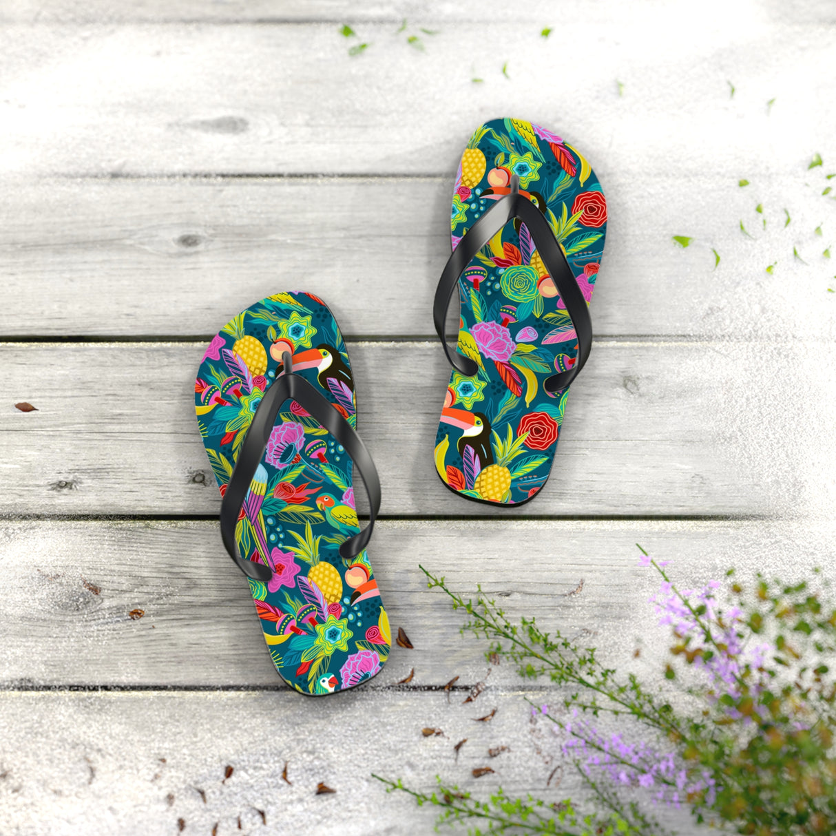STUBBIE Flip Flops - Hiding Jungle Birds STUBBIE