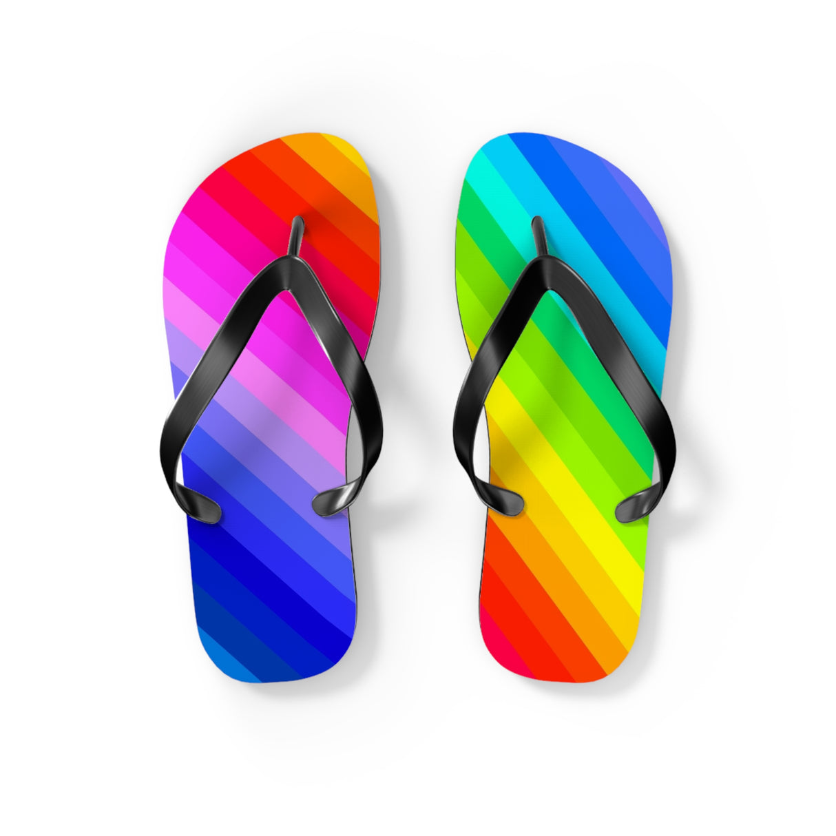 Rainbow Flip Flops