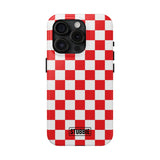 STUBBIE Phone Case for Apple iPhone - Red Checkered Phone Case