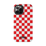 STUBBIE Phone Case for Apple iPhone - Red Checkered Phone Case