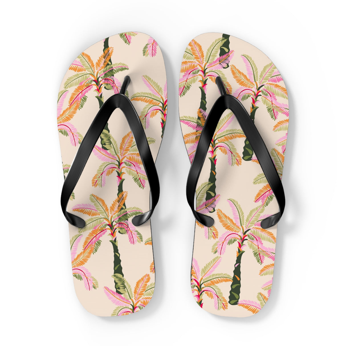 STUBBIE Flip Flops - Pink Palm Tree STUBBIE