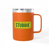 STUBBIE Coffee Mug Tumbler, 15oz - Aussie Yellow Stubbie