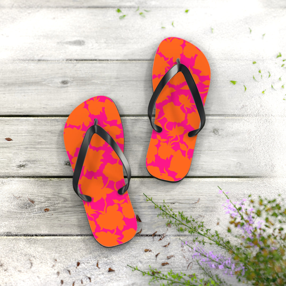 Fuchsia Flip Flops