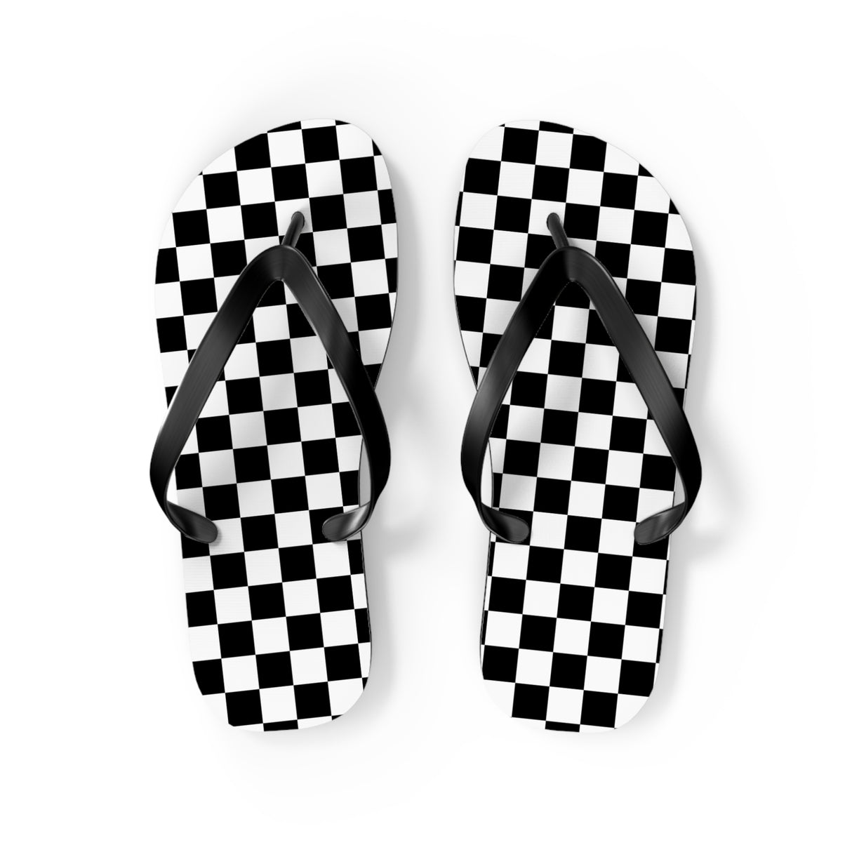 Black Square Flip Flops