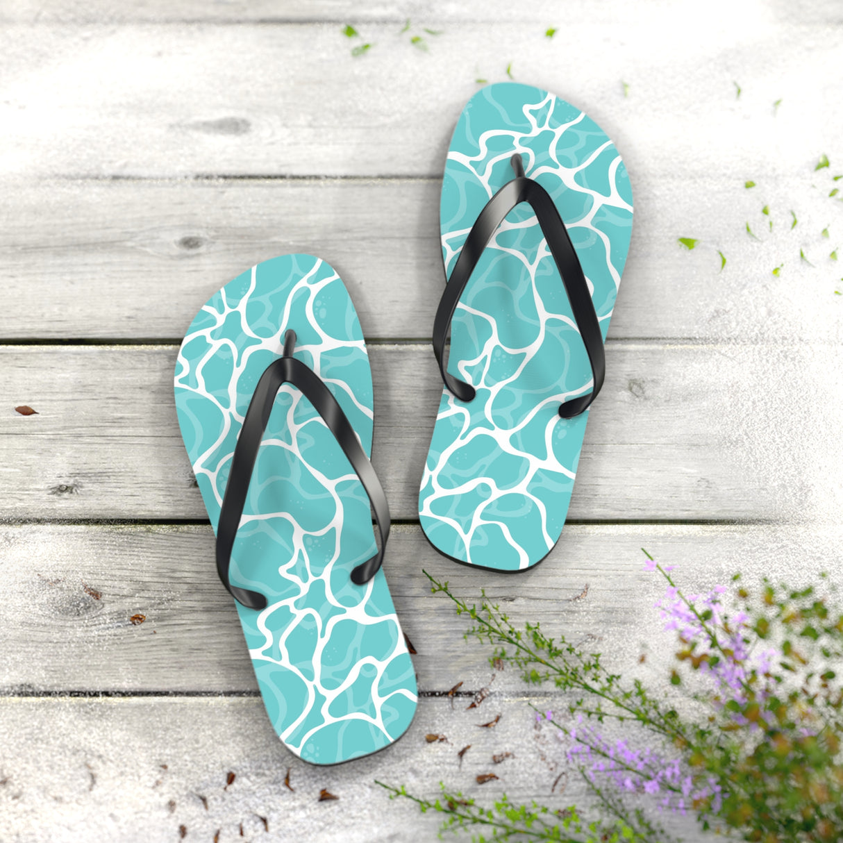 Aqua Flip Flops