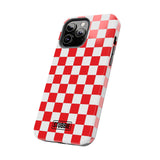 STUBBIE Phone Case for Apple iPhone - Red Checkered Phone Case